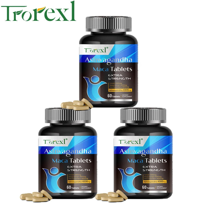 Ashwagandha & Maca Root Male Enhancing Supplement,Max Strength,Boost High Stamina, Vitality for Men