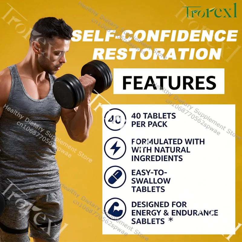 Epimedium Enhancing Tablets for Men – Build Stamina & Confidence, Combat Burnout & Performance Decline
