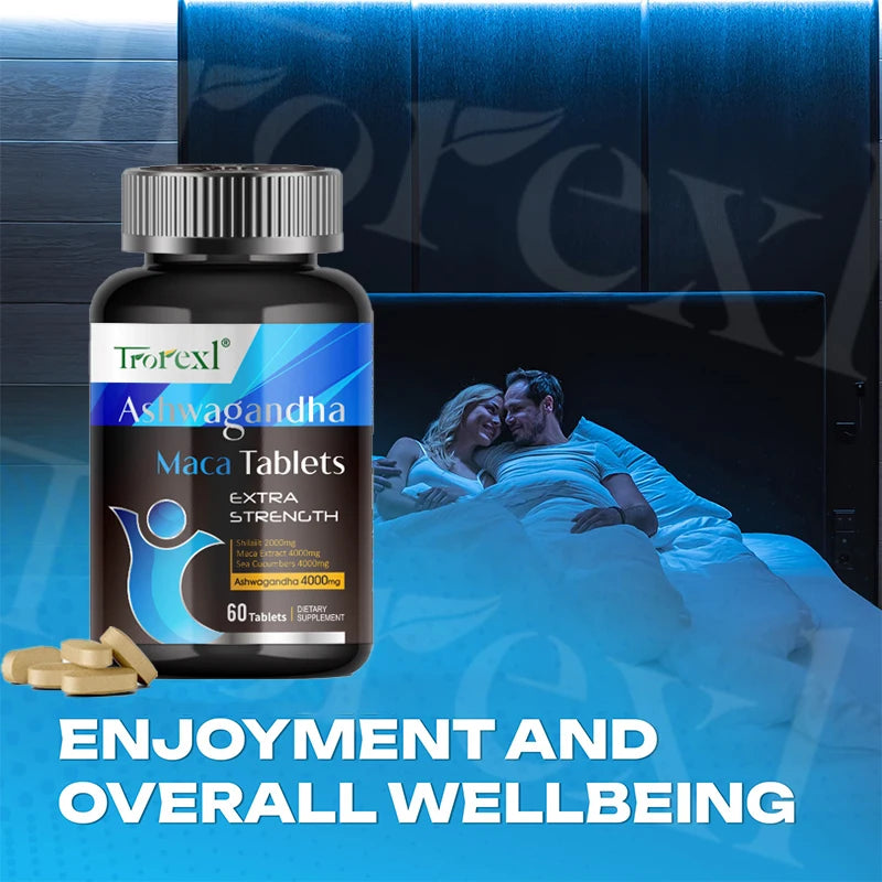 Ashwagandha & Maca Root Male Enhancing Supplement,Max Strength,Boost High Stamina, Vitality for Men